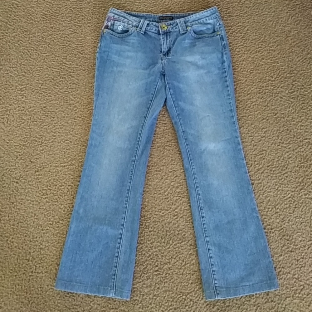 Rocawear Womens Blue Jeans 33X28.5 Tag Size 11